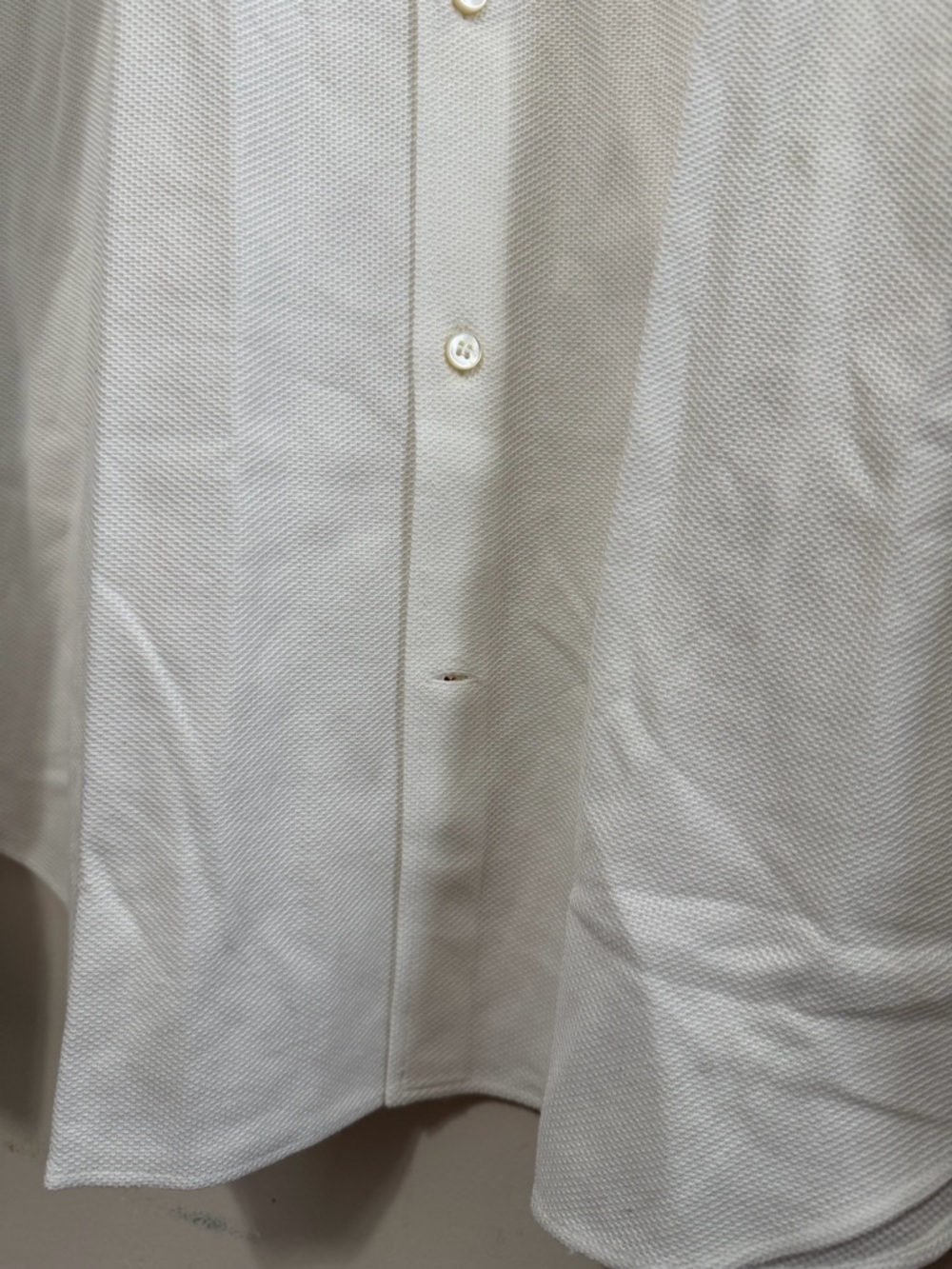 Loro Piana white textured long-sleeve button-up shirt Men’s Size X-Large - Picture 7 of 16